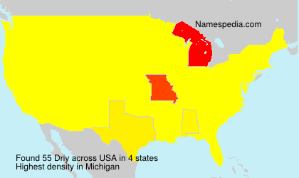 Surname Driy in USA