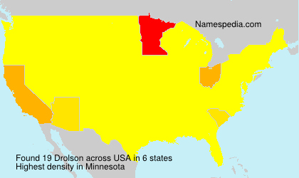 Surname Drolson in USA