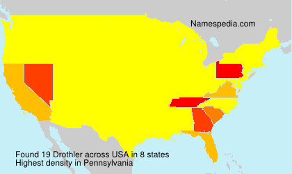 Surname Drothler in USA