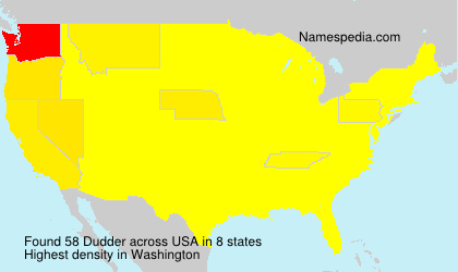 Surname Dudder in USA