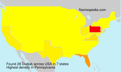 Surname Dudjak in USA