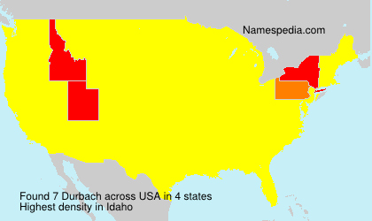 Surname Durbach in USA