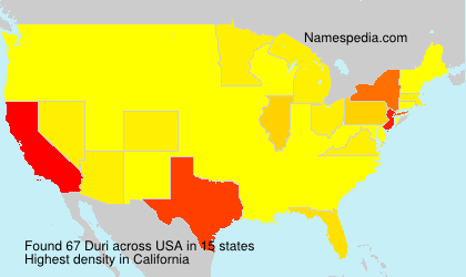 Surname Duri in USA