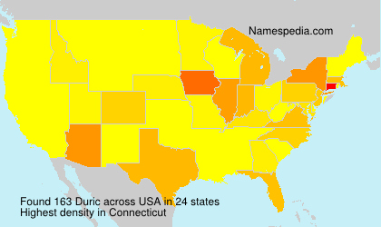 Surname Duric in USA