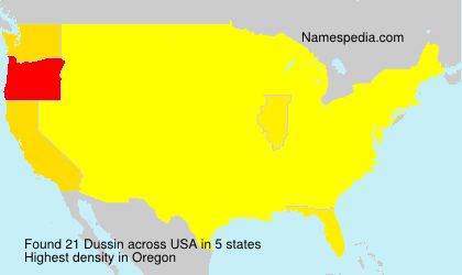 Surname Dussin in USA