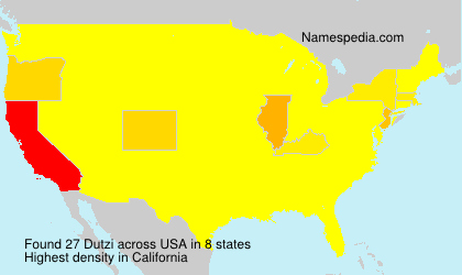 Surname Dutzi in USA