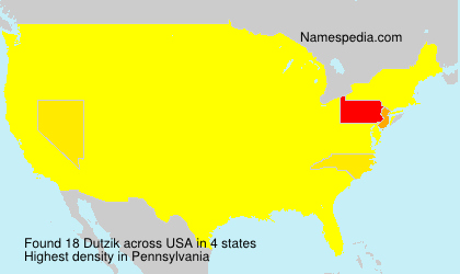 Surname Dutzik in USA Surname Dutzik in USA