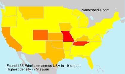 Surname Edmisson in USA