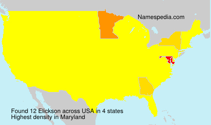 Surname Elickson in USA