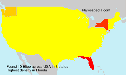 Surname Elipe in USA