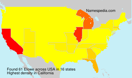 Surname Elowe in USA
