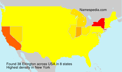 Surname Elrington in USA