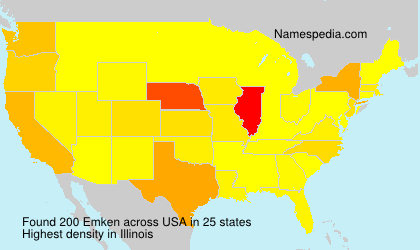 Surname Emken in USA