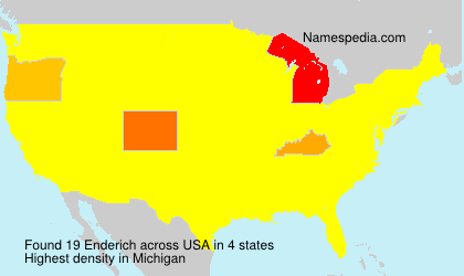 Surname Enderich in USA