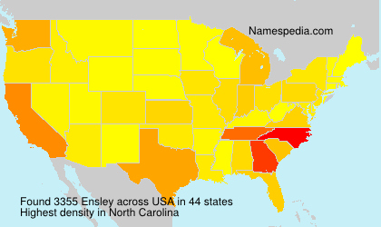 Surname Ensley in USA Surname Ensley in USA