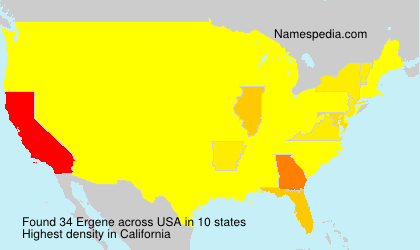 Surname Ergene in USA
