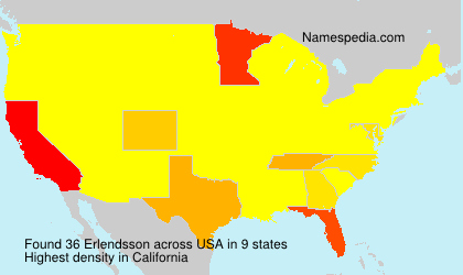 Surname Erlendsson in USA