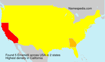 Surname Erramelli in USA