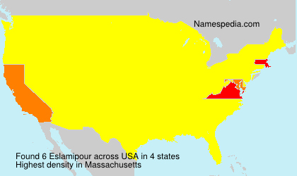 Surname Eslamipour in USA