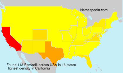 Surname Esmaeili in USA