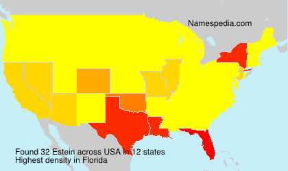 Surname Estein in USA Surname Estein in USA