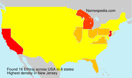 Surname Ethiraj in USA