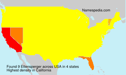 Surname Ettensperger in USA
