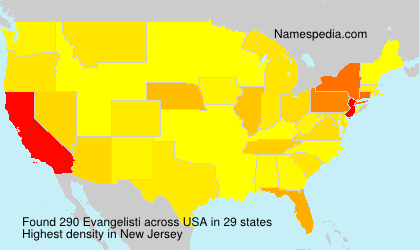 Surname Evangelisti in USA