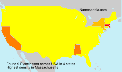 Surname Eysteinsson in USA Surname Eysteinsson in USA
