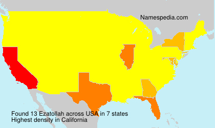 Surname Ezatollah in USA