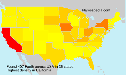 Surname Faeth in USA