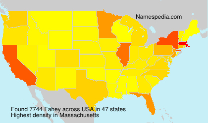 Surname Fahey in USA