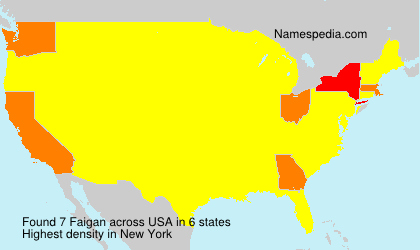 Surname Faigan in USA