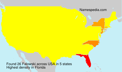 Surname Falowski in USA