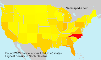 Surname Farlow in USA