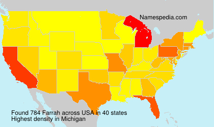 Surname Farrah in USA