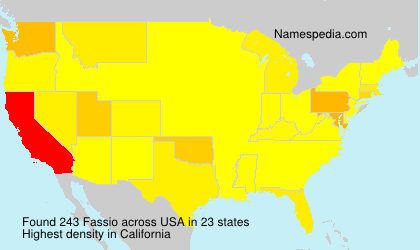 Surname Fassio in USA