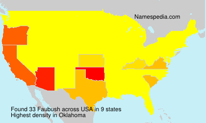 Surname Faubush in USA
