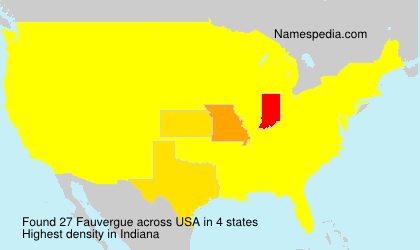 Surname Fauvergue in USA