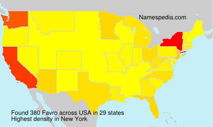 Surname Favro in USA