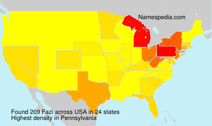 Surname Fazi in USA