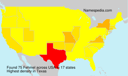 Surname Fehmel in USA