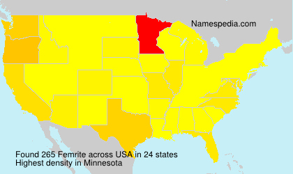 Surname Femrite in USA