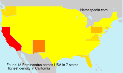 Surname Ferdinandus in USA