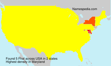 Surname Fhal in USA