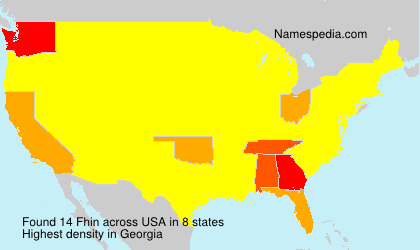 Surname Fhin in USA