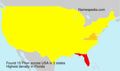 Surname Fhon in USA