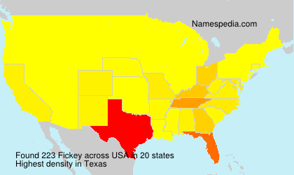 Surname Fickey in USA