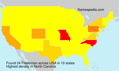 Surname Fiddleman in USA