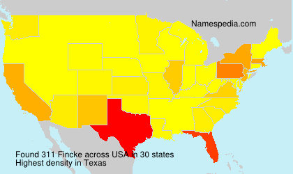 Surname Fincke in USA